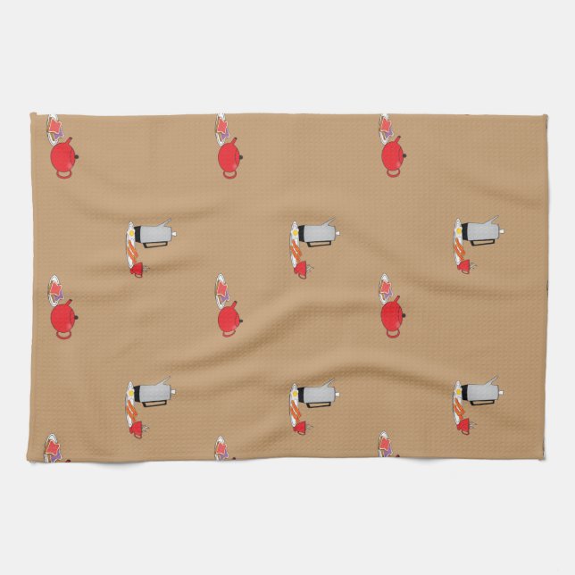 Le petit-déjeuner est prêt Serviette de cuisine (Horizontal)