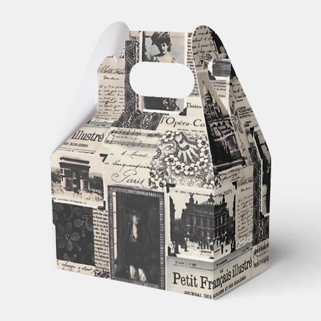 Le Petit Francais Illustre Favor Box (Front Side)