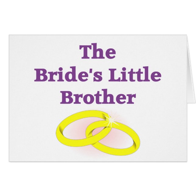 Le petit frère de la mariée (Devant horizontal)