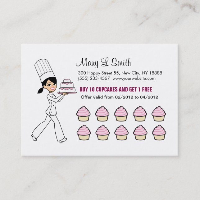 Le petit gâteau de chef récompense la carte (Devant)