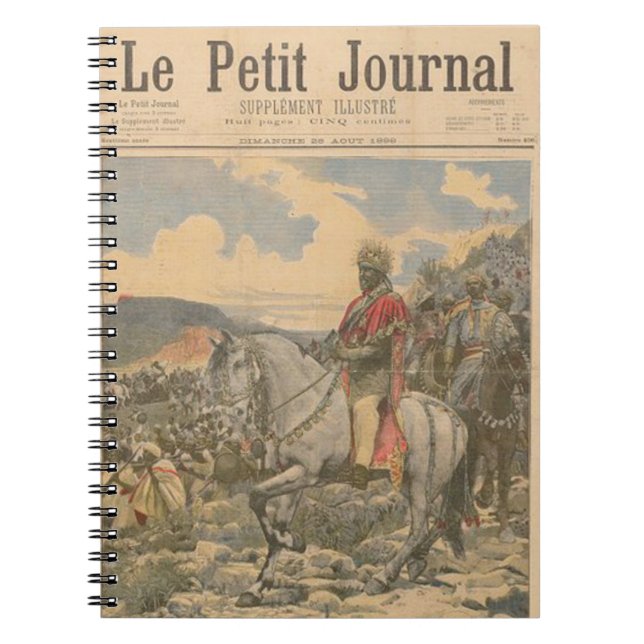 Le Petit Journal d'empereur éthiopien Menelik II (Devant)