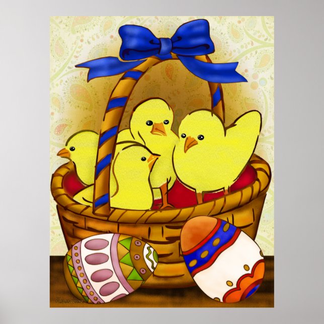 Le Petit Poule Easter Folk Art Poster (Front)