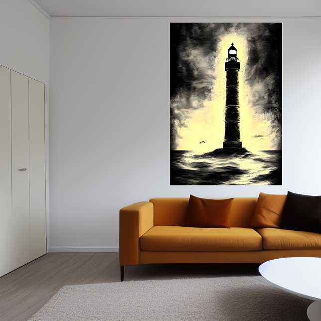 Le phare de la mer | AI Art Poster (Créateur téléchargé)