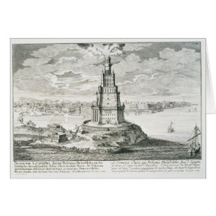 Le Pharos de l'Alexandrie, plaquent 9 de 'Entwurf