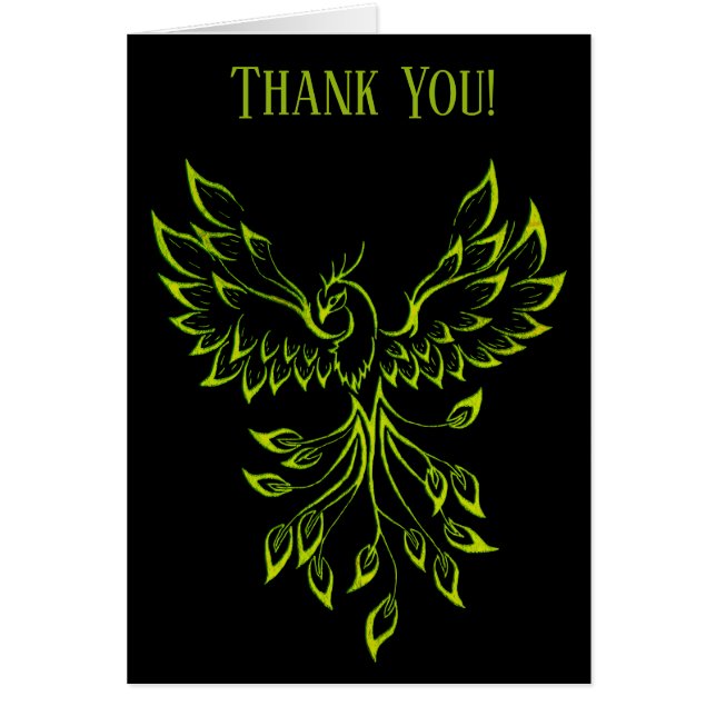 Le Phoenix vert se lève sur le Merci noir (Devant)