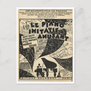 Le Piano Imitatif et Amusant,  sheet music Postcard