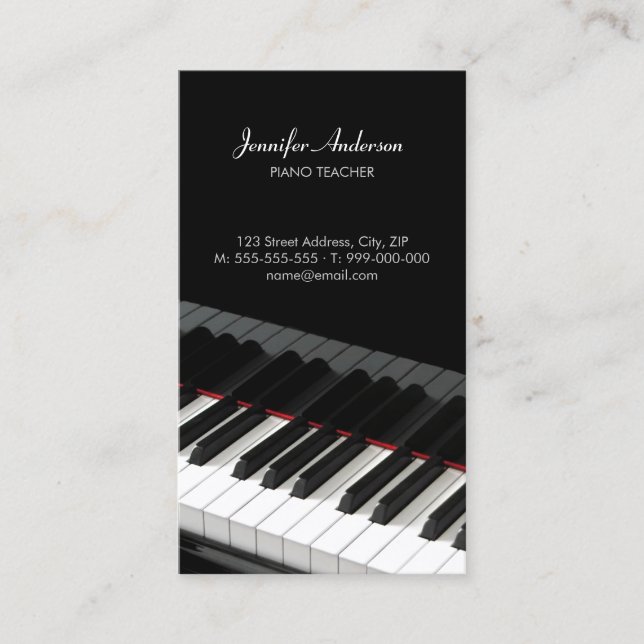 Le piano verrouille la carte d'industrie musicale (Devant)