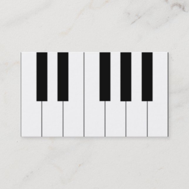 Le piano verrouille le carte de visite (Devant)
