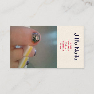 Le pied cloue le carte de visite