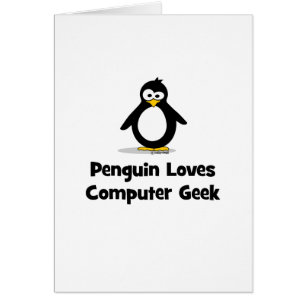 Le pingouin aime le geek d'ordinateur