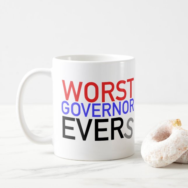 Le Pire Gouverneur Evers Mug (Avec donut)