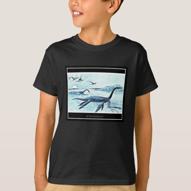 Le Plesiosaurus badine le T-shirt - obscurité (le (Devant)