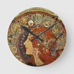 Le Plume Portrait Round Clock