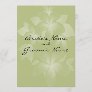 Le Plumeria fleurit le faire-part de mariage