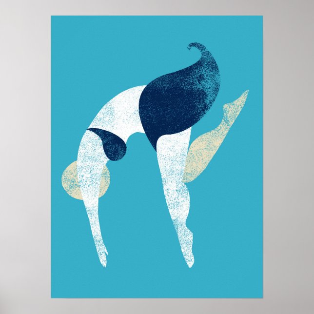 Le plus beau Belly Flop Poster Mur Art (Devant)