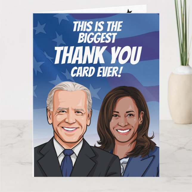 Le Plus Grand Biden Harris Carte de remerciements  (Devant)