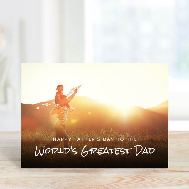 Le plus grand Carte photo de Fête des pères papa d (Créateur téléchargé)
