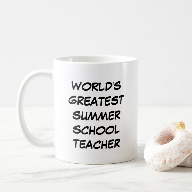 "Le plus grand enseignant d'été du monde" Mug (Avec donut)