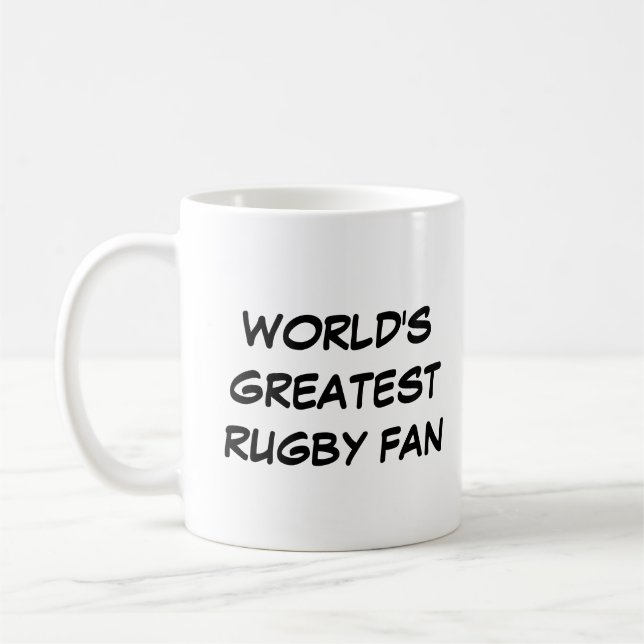 "Le plus grand fan de rugby du monde" Mug (Gauche)