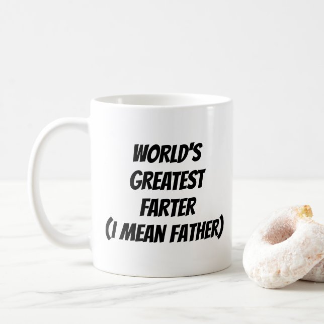 "Le plus grand Farter du monde (père)" Mug (Avec donut)
