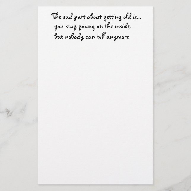 Le plus triste, c'est de vieillir de la papeterie (Devant)