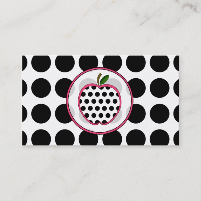 Le point de polka Apple façonnent le carte de (Devant)