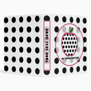 Le point de polka noir Apple façonnent le classeur