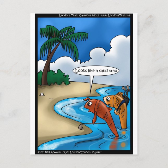 Le poisson de golf amusant cartes Tee - shirts et  (Devant)