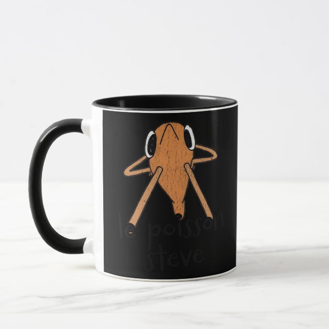 Le Poisson Steve Cute Meme Mug (Left)