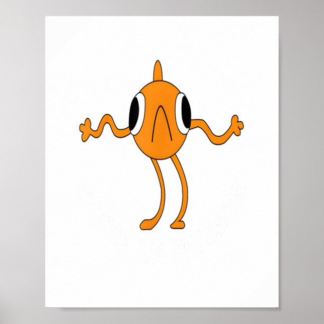 Le Poisson Steve Funny Orange Fish Poster (Front)