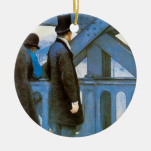 Le Pont de l'Europe by Gustave Caillebotte Ceramic Ornament