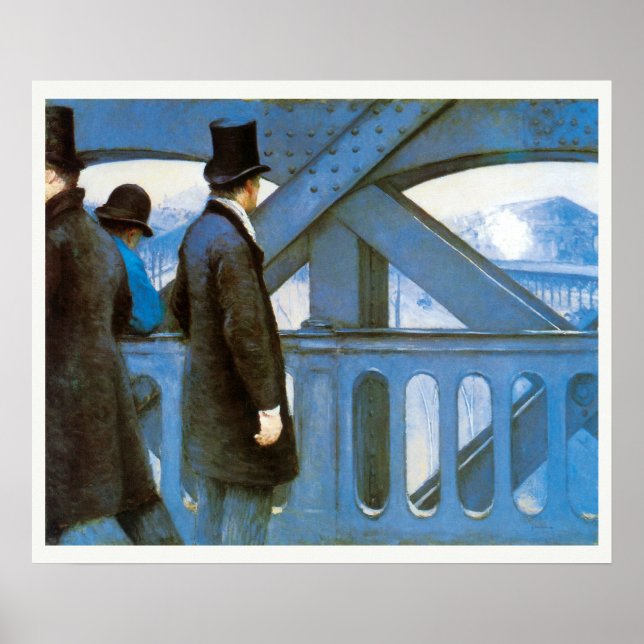Le Pont de l'Europe by Gustave Caillebotte Poster (Front)