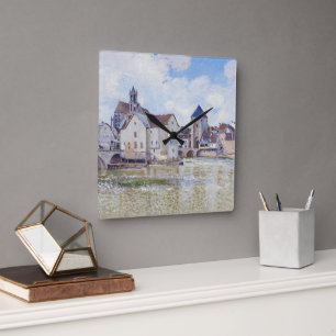 Le Pont de Moret, Alfred Sisley  Square Wall Clock