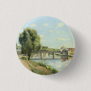 Le Pont Du Chemin De Fer Camille Pissarro   1 Inch Round Button