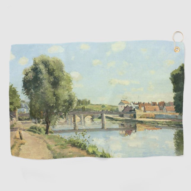 Le Pont Du Chemin De Fer Camille Pissarro   Golf Towel (Horizontal)