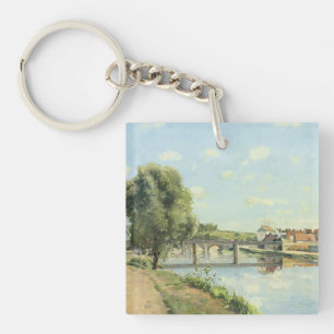 Le Pont Du Chemin De Fer Camille Pissarro   Keychain