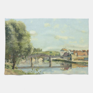 Le Pont Du Chemin De Fer Camille Pissarro   Kitchen Towel