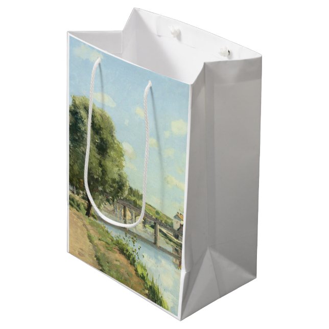 Le Pont Du Chemin De Fer Camille Pissarro   Medium Gift Bag (Front Angled)