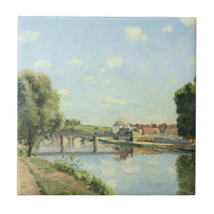 Le Pont Du Chemin De Fer Camille Pissarro   Tile
