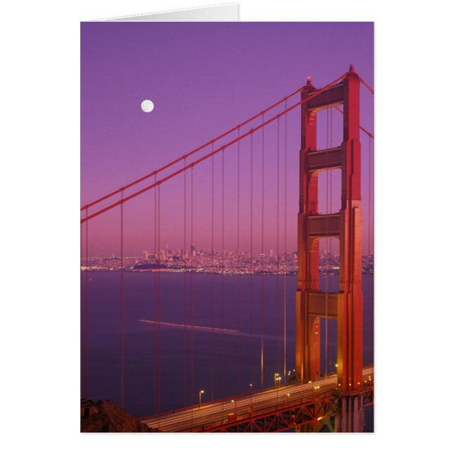 Le pont du Golden Gate peu après le coucher du sol (Devant)