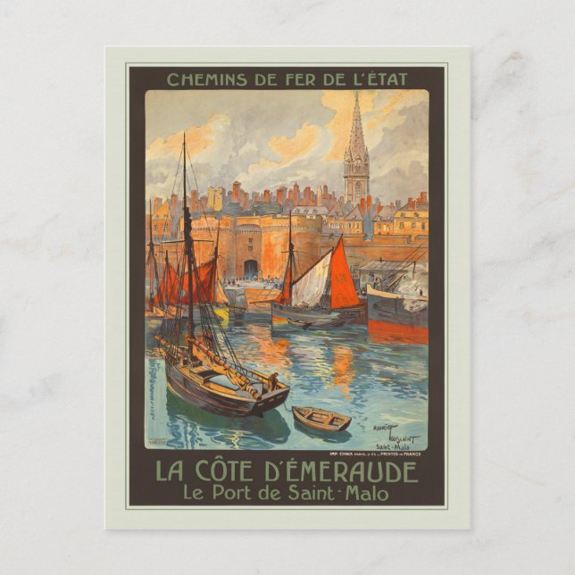 Le Port de Saint-Malo Postcard (Front)