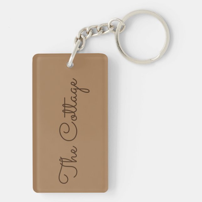 Le Porte - clé Acrylique de location de chalet (Dos)