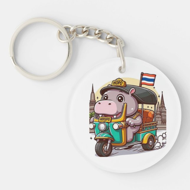 Le porte - clé de Moo Deng (Devant)