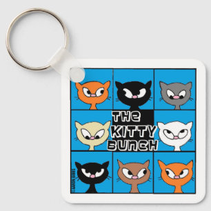 Le porte-clés carré bouton Kitty Bunch