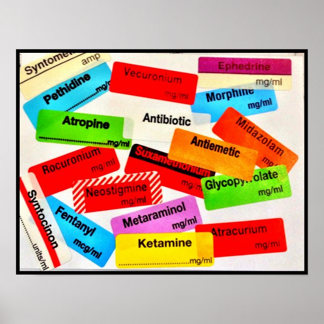 LE POSTER ANESTHÉTIQUE (Devant)