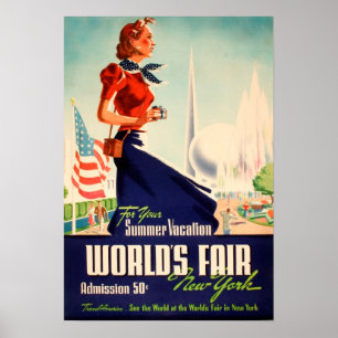 Le Poster vintage équitable du monde de New York