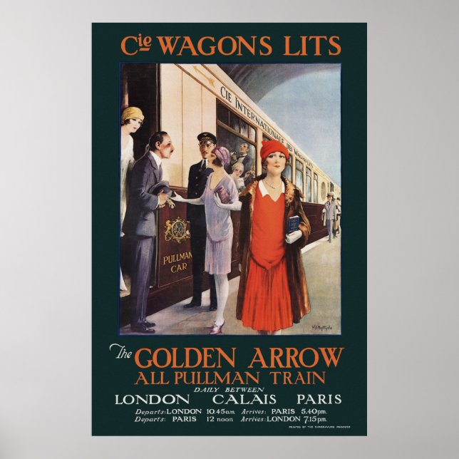 Le Poster vintage Golden Arrow 1925 (Devant)