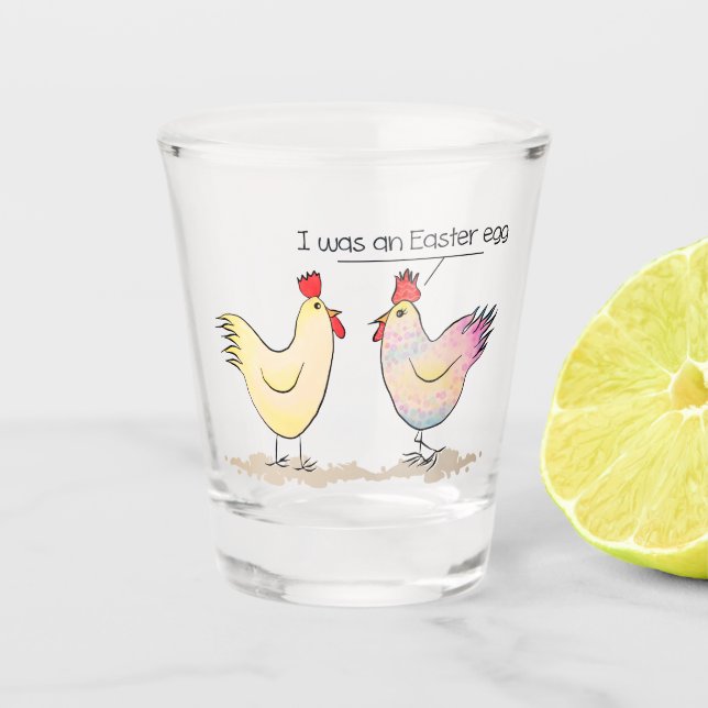 Le poulet amusant était un verre de Pâques (Devant)