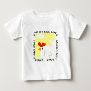 Le poulet indique des T-shirts et des cadeaux de