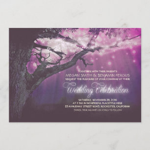 Le pourpre allume des invitations rustiques de